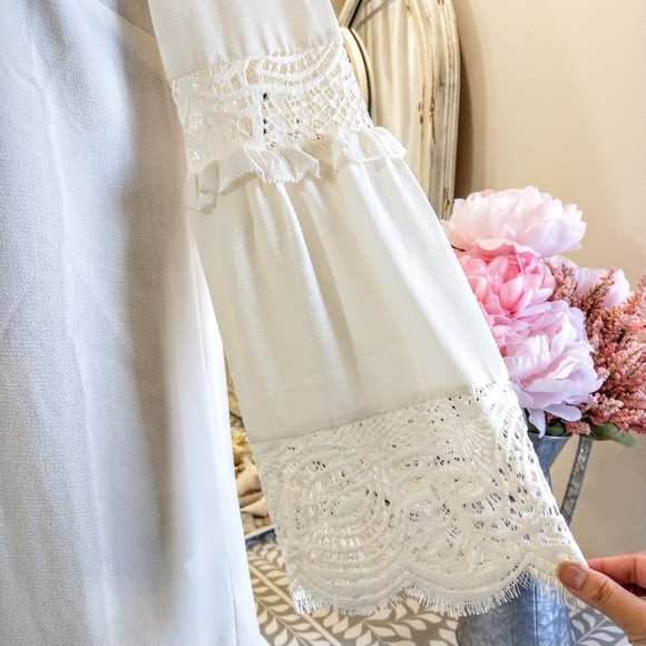 🍒NWT🍒 MICHAEL KORS SHIFT LACE TRIM DRESS - Picture 6 of 8